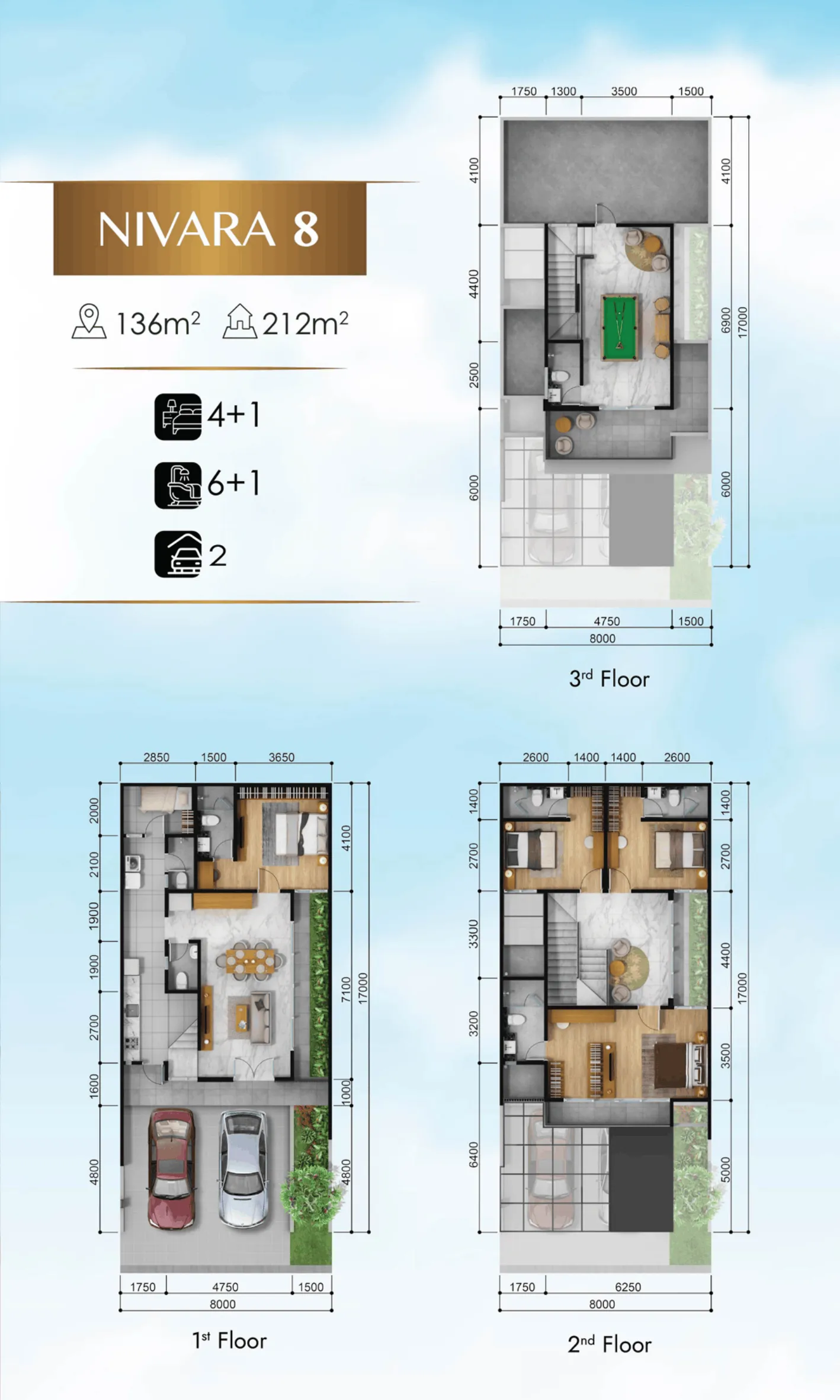 Denah Layout Nivara 8 136/212